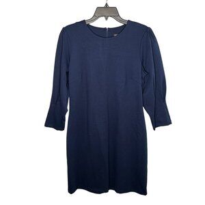 J.McLaughlin Dress Ezra Puff Sleeve in Winter Navy size Medium 3/4 sleeve
